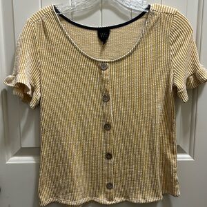Small gold and white striped top